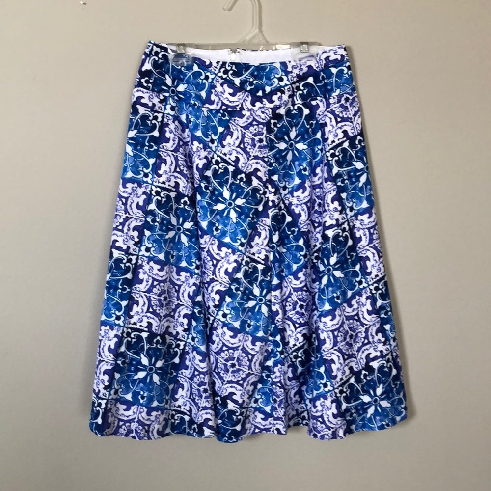 The Limited blue flowery midi skirt